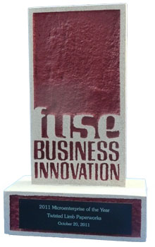 Twisted Limb Paperworks receives Fuse Microenterprise of the Year Award